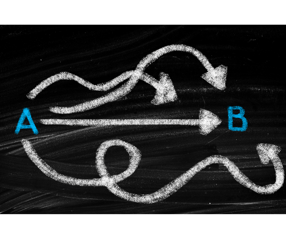 There are different paths. Consider picking the shortest.